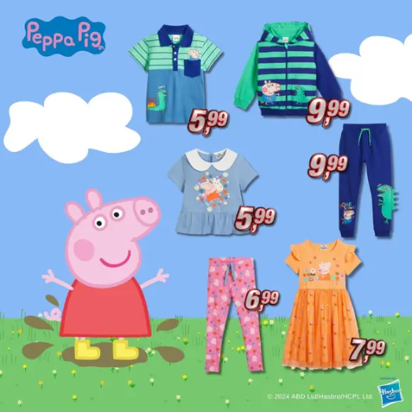 Tauche in die zauberhafte Welt von Peppa Pig ein und entdecke gemeinsam mit deinem Kind unser abenteuerliches Sortiment 